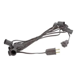 Novelty Lights 10 Socket C9/E17 Intermediate Base Christmas Stringer, Vintage Holiday Hanging Light String, SPT-1 20 Gauge Green Wire -Northlight Shop GUEST 984d0d1a 5c26 47a7 bdd4 40a2292ce212