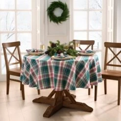 Holiday Fireside Plaid Tablecloth - Elrene Home Fashions -Northlight Shop GUEST 98de52ce 51cc 40f4 a38b 831c6bd8187e