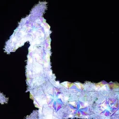 LuxenHome 3-Piece Multi-Color Snowflake Deer Family Outdoor Holiday Decoration With 340 Lights White, Multi -Northlight Shop GUEST 997d0036 ad8a 443c 94c4 d29048353581