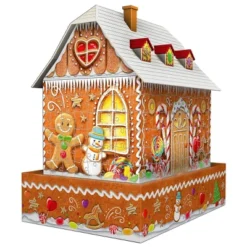 Ravensburger Christmas Gingerbread House Night Edition 3D LED Jigsaw Puzzle - 216pc