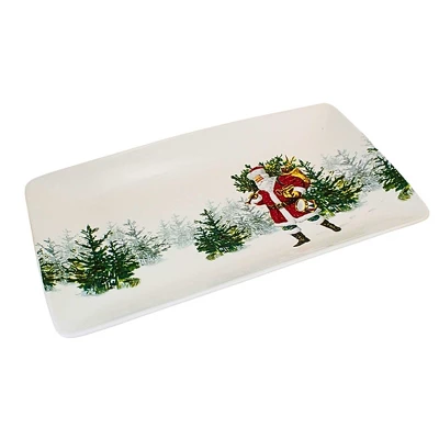 Tag 1.75 In So This Is Christmas Santa Platter Christmas Seasonal Tabletop , Woodland Dining Entertainment (1PC) 4 Tag 1.75 In So This Is Christmas Santa Platter Christmas Seasonal Tabletop , Woodland Dining Entertainment (1PC) - Image 2