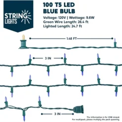 Joyfy 100-count LED Christmas String Lights Outdoor Indoor, Christmas Trees Lights With 26FT Green Wire, Christmas Decorative Lights For Holiday -Northlight Shop GUEST 9cd26b43 e339 4390 90f5 d732dc9a56f2