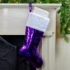 Northlight 23" Purple And Silver Reversible Sequined Christmas Stocking With Faux Fur Cuff -Northlight Shop GUEST 9cd4bb6c dfb7 4dcb 8c12 90d411c94f53