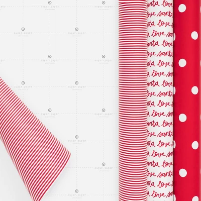 Red And White Gift Wrap Trio - Sugar Paper™ + Target 3 Red And White Gift Wrap Trio - Sugar Paper™ + Target
