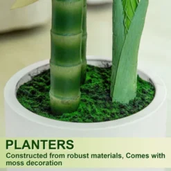 VIVATREES 5FT 6FT Areca Palm Artificial Golden Cane Palm Tree Palm Faux Plant With White Square Pot For Home Office Decor Interior Outdoor Decoration -Northlight Shop GUEST 9d19fc39 ae4f 4e78 a6d8 277f86e9d8ee