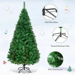 Costway 5Ft/6Ft/7Ft/8Ft Artificial PVC Christmas Tree W/Stand Holiday Season Indoor Outdoor Green 20 Costway 5Ft/6Ft/7Ft/8Ft Artificial PVC Christmas Tree W/Stand Holiday Season Indoor Outdoor Green -Northlight Shop GUEST 9dc9fc82 cf9d 4bb3 9069 f652bf1bd0f5