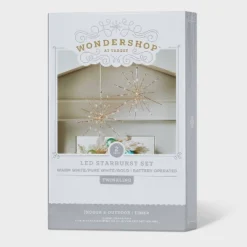 2pc 12" LED Twinkling Starburst Christmas Novelty Sculpture Light White With Gold Wire - Wondershop™ -Northlight Shop GUEST 9e355372 5f86 4827 a9eb 2b78d2e58bd6