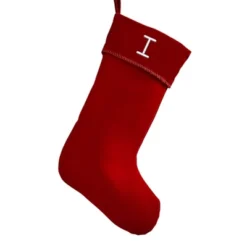 Personalization Mall Classic Christmas Embroidered Initial Burgundy Christmas Stockings -Northlight Shop GUEST a2555659 6edb 4b9a 8f43 a4ad712945c0