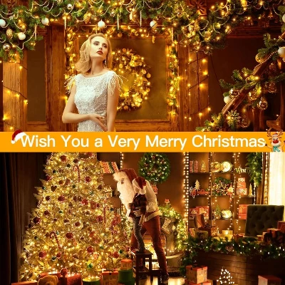 Ollny 400 LED Warm White Christmas Lights (Green Cable, Plug In, 8 Modes) 10 Ollny 400 LED Warm White Christmas Lights (Green Cable, Plug In, 8 Modes) - Image 8