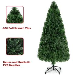 Costway 6Ft Pre-Lit Fiber Optic PVC Christmas Tree Metal Holiday 15 Costway 6Ft Pre-Lit Fiber Optic PVC Christmas Tree Metal Holiday -Northlight Shop GUEST a3a1260d 1d2f 42f0 8160 5ad5cee0ed32