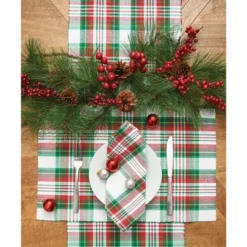 C&F Home Carter Christmas Red And Green Plaid Table Runner 13" X 72" -Northlight Shop GUEST a4a9e1be 3a50 475b 9a06 8643ad393bf0