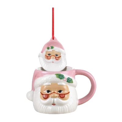 Mr. Christmas 16 Oz. Ceramic Santa Mug And Ornament Set 6 Mr. Christmas 16 Oz. Ceramic Santa Mug And Ornament Set - Image 4