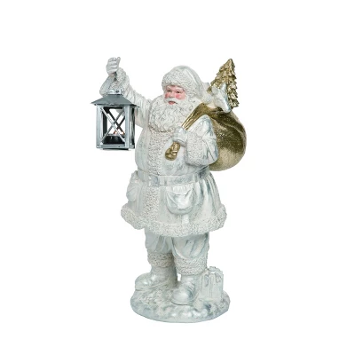Transpac Large Resin Elegant Santa Figurine Home Decoration For Christmas Festive Decorative Object 3 Transpac Large Resin Elegant Santa Figurine Home Decoration For Christmas Festive Decorative Object