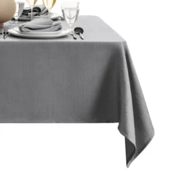Elrene Laurel Solid Texture Water And Stain Resistant Tablecloth - Elrene Home Fashions