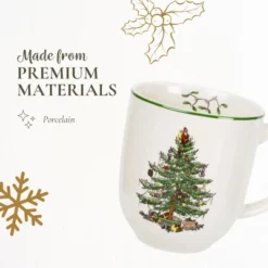 Spode Christmas Tree Cafe Mug - 14 Oz Ceramic Holiday Coffee Mugs - Festive Design With Santa And Christmas Tree Motif - Microwave & Dishwasher Safe -Northlight Shop GUEST a906d790 c3aa 4074 8d2d 7fe870ccd83c
