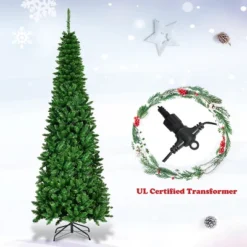 Costway 6.5ft Pre-Lit Hinged Pencil Christmas Tree 250 White Lights 17 Costway 6.5ft Pre-Lit Hinged Pencil Christmas Tree 250 White Lights -Northlight Shop GUEST aa2ff37e 4f86 4b17 8c54 2500eec35c66