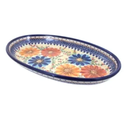 Blue Rose Polish Pottery 104 Vena Oval Platter -Northlight Shop GUEST ab8c3867 318e 4344 bbf3 8ce3270038b2