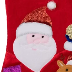 Northlight 20.5" Red And White Glittered Santa Claus And Reindeer Christmas Stocking -Northlight Shop GUEST ad224186 8cc1 4799 89f6 3b934b8c897d