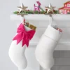 21" White Stocking With 3D Bow Decor - Wondershop™ -Northlight Shop GUEST b2a73b80 6ce7 42ac 96ad fc504fdbfc20