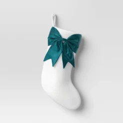21" White Stocking With 3D Bow Decor - Wondershop™ -Northlight Shop GUEST b2daf032 dba4 4e30 80fa b8223578136a