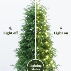 LuxenHome 6Ft Pre-Lit Green Full Artificial Cedar Christmas Tree With Metal Stand -Northlight Shop GUEST b5904db6 0a20 48f1 8a9e ff91934752ee