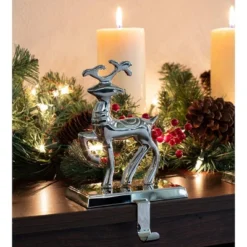 BirdRock Home Reindeer And Santa Claus Stocking Holder Set For Mantle -Northlight Shop GUEST b7131243 2397 4b7b baee b22ed48d26b2
