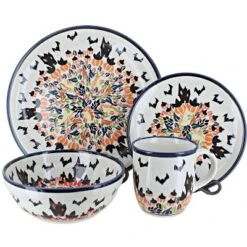 Blue Rose Polish Pottery Zaklady Dinnerware (4 PC) -Northlight Shop GUEST b79431c4 41ce 468c 98f0 aa1af3fd6152