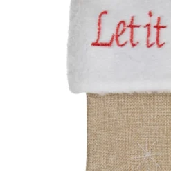 Northlight 19" Beige And Red Burlap "Let It Snow" Bird Christmas Stocking 7 Northlight 19" Beige And Red Burlap "Let It Snow" Bird Christmas Stocking -Northlight Shop GUEST b7a5ed87 0178 4fc7 b1c5 b82ef3d18c25