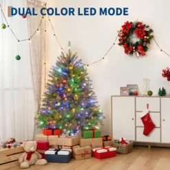 Christmas Artificial Tree, PVC Mixed Automatic Tree With Dual Color LED Lights -Northlight Shop GUEST b9bef449 56fd 4208 b483 346b73c73d59