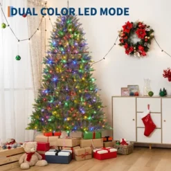 Christmas Artificial Tree, PVC Mixed Automatic Tree With Dual Color LED Lights -Northlight Shop GUEST bb28a866 bc67 48d9 abdb 4cb5449f1244
