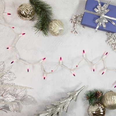 Northlight Mini Incandescent Christmas Lights - Purple - 7' White Wire - 35ct 3 Northlight Mini Incandescent Christmas Lights - Purple - 7' White Wire - 35ct