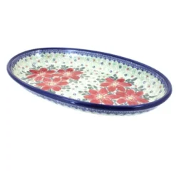 Blue Rose Polish Pottery 104 Vena Oval Platter -Northlight Shop GUEST c0d261ab eae8 4504 a4b8 c76893f50b47