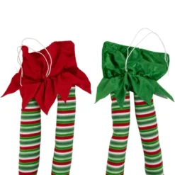 Northlight Striped Plush Elf Legs Christmas Decorations - 19" - Red And Green - Set Of 2 -Northlight Shop GUEST c2b9fc36 48bf 47ef a481 0ec8cea15aa0