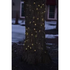 Northlight Net Style LED Tree Trunk Wrap Christmas Lights - 2' X 8' - Clear - Brown Wire