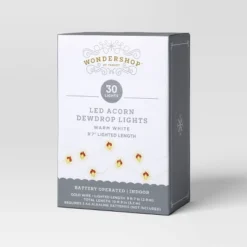 30ct LED Battery Operated Christmas Acorn Dew Drop Lights Warm White With Gold Wire - Wondershop™ -Northlight Shop GUEST c552f2b6 7c0e 4ffe ac65 562ee8e95b8a