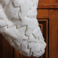 Northlight 18" White And Gold Christmas Stocking With Sequined Trees -Northlight Shop GUEST c60ec4ff 5a90 4bb8 9d59 acb83e5631d3