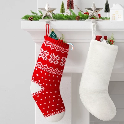 21" Christmas Red Fair Isle Stocking - Wondershop™ 2 21" Christmas Red Fair Isle Stocking - Wondershop™