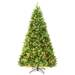 Costway 4.5Ft6.5Ft7.5Ft Pre-lit Hinged Christmas Tree W/ Pine Cones Red Berries And 300450450 LED Lights -Northlight Shop GUEST cbac1b92 bcdd 4b0f 92a1 6e4e89af49d1