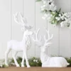 10.25" Christmas Flocked Sitting Deer White - Wondershop™ -Northlight Shop GUEST ce5c1783 d99d 43cc ad0e 0f41c0b52bc7