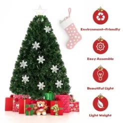 Costway 3FT Pre-Lit Fiber Optic Christmas Tree Multicolor Lights -Northlight Shop GUEST d18c516c ca06 4f37 8f9a c3dc84db7c50