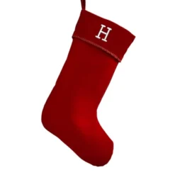 Personalization Mall Classic Christmas Embroidered Initial Burgundy Christmas Stockings -Northlight Shop GUEST d3cfdafc 2f2b 4bea 9d40 5c673cd1b68f