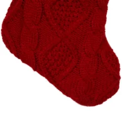 Northlight Cable Knit Christmas Stocking - 20.5" - Red And Beige -Northlight Shop GUEST d4738095 f04f 419a b321 3125856d5659