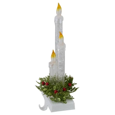 Northlight 9" Battery Operated LED Lighted Candle Christmas Stocking Holder 3 Northlight 9" Battery Operated LED Lighted Candle Christmas Stocking Holder