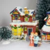 Northlight Two Story Snowy House With Garland And Wreaths Christmas Village Decoration - 4" -Northlight Shop GUEST d895eb50 9d72 46d9 a05d 7555226b973d