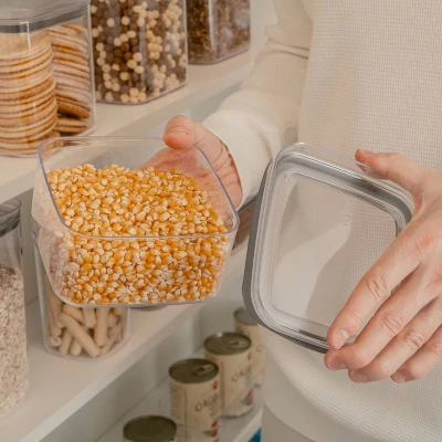 OU Airtight Food Storage Container 4.2 Cup, BPA Free, Clear Plastic Food Storage Container With Leak Proof Lid, Stackable Kitchen Organizer 6 OU Airtight Food Storage Container 4.2 Cup, BPA Free, Clear Plastic Food Storage Container With Leak Proof Lid, Stackable Kitchen Organizer - Image 5