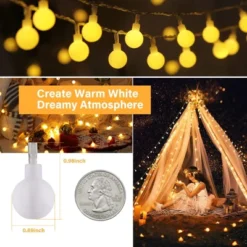 Itopfox 33ft 100 LED Globe String Lights With Remote, 8 Modes Fairy Lights For Indoor Outdoor Party Wedding Christmas Tree Decor, Warm White -Northlight Shop GUEST dfbef9e5 f07f 46e2 8dab 409dbdbf2451
