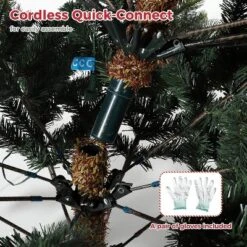 7.5ft Pre-Lit SlimChristmas Tree With 700Incandescent Lights - Artificial Pencil Xmas Tree With Metal Stand For Home, Office, Apartment Holiday Decor -Northlight Shop GUEST e2f92f24 fd4f 4827 83aa c4f074613992