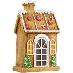 Northlight LED Lighted Peppermint Gingerbread House Christmas Decoration - 14" -Northlight Shop GUEST e498f9ae 7094 4c13 94db 14b2b78be38d