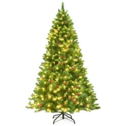 Costway 4.5Ft6.5Ft7.5Ft Pre-lit Hinged Christmas Tree W/ Pine Cones Red Berries And 300450450 LED Lights -Northlight Shop GUEST e64ce20b f50b 4e3d a4a4 9a163811d82b