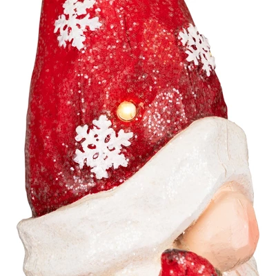 Northlight Gnome In Lighted Hat Holding Cardinal Christmas Decoration - 20" - LED Warm White Lights 9 Northlight Gnome In Lighted Hat Holding Cardinal Christmas Decoration - 20" - LED Warm White Lights - Image 7